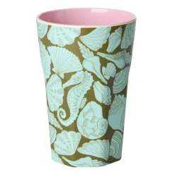 Melamine Cup with Seashell Print - Tall 400ml
