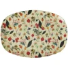 Melamine Rectangular Plate with Winter Rosebuds Pr