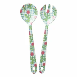 Melamine Salad Spoon and Fork with Radish Print Sa
