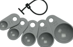 Messlöffel Set Silikon 5teilig Flint Grey