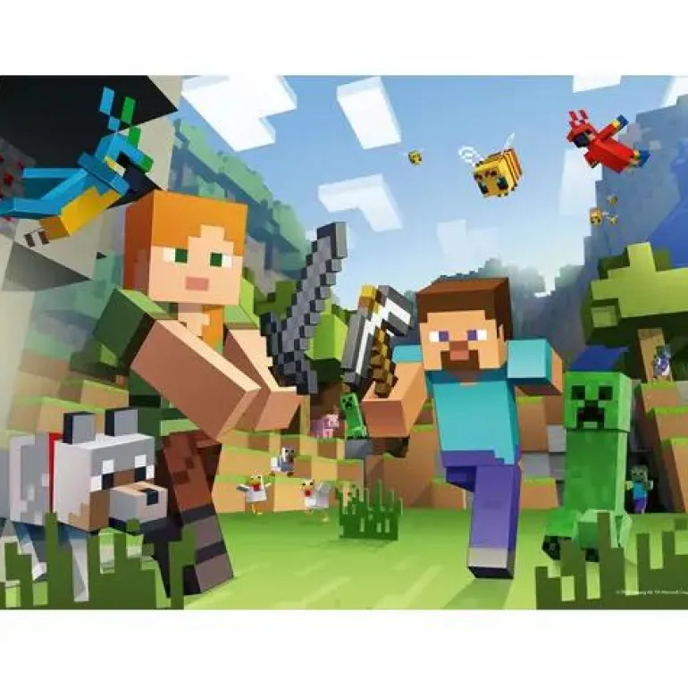 Minecraft Steve Und Alex - Puzzle 100 XXL Teile