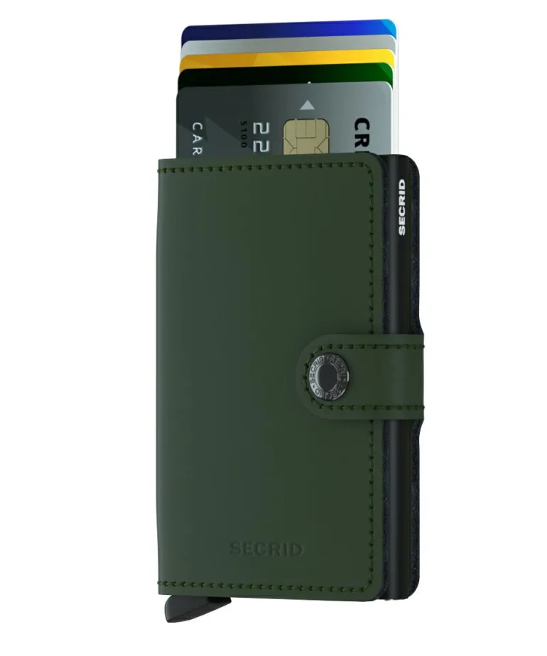 Mini Wallet Matte green-black