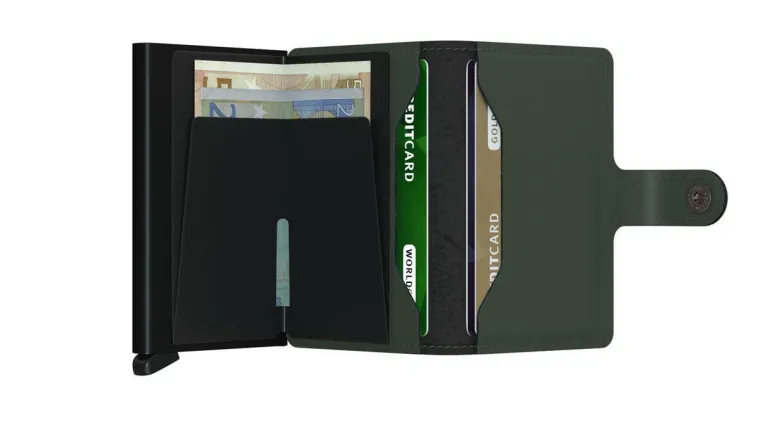Mini Wallet Matte green-black