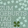 Minikarte „Zum Geburtstag viel Glück", Klee