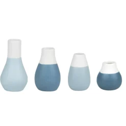 Mini Pastellvasen, 4er Set, blau
