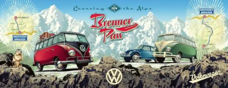 Mit Dem Vw Bulli Über Den Brenner - Puzzle 1000 T