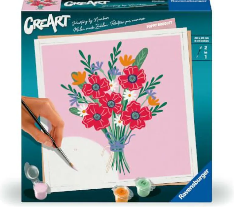 Mohnblumenstrauß - CreArt Malen nach Zahlen