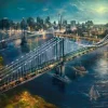 Mond über Manhatten - Puzzle 2000 Teile