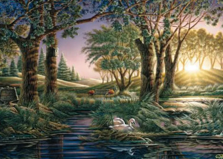 Morgenzauber am Teich - Puzzle 1000 Teile