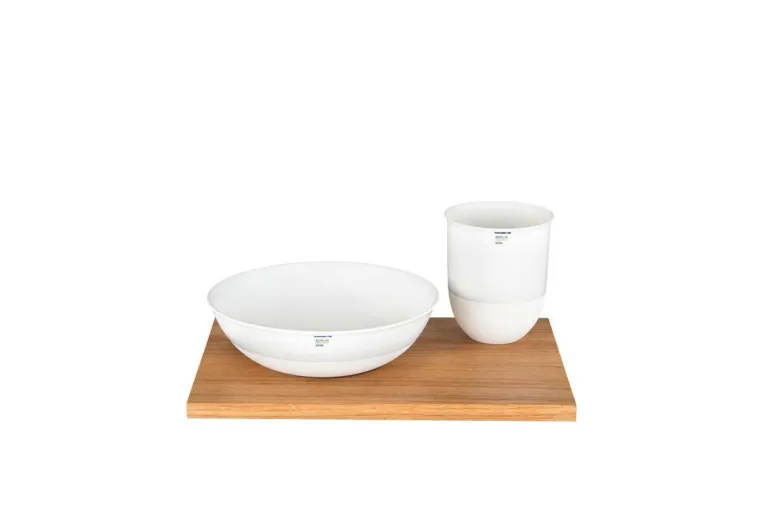 Müsli-Set 3 teilig LAB Weiss/Eiche