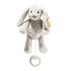 My first Hoppie Hase Spieluhr 26cm hellgrau