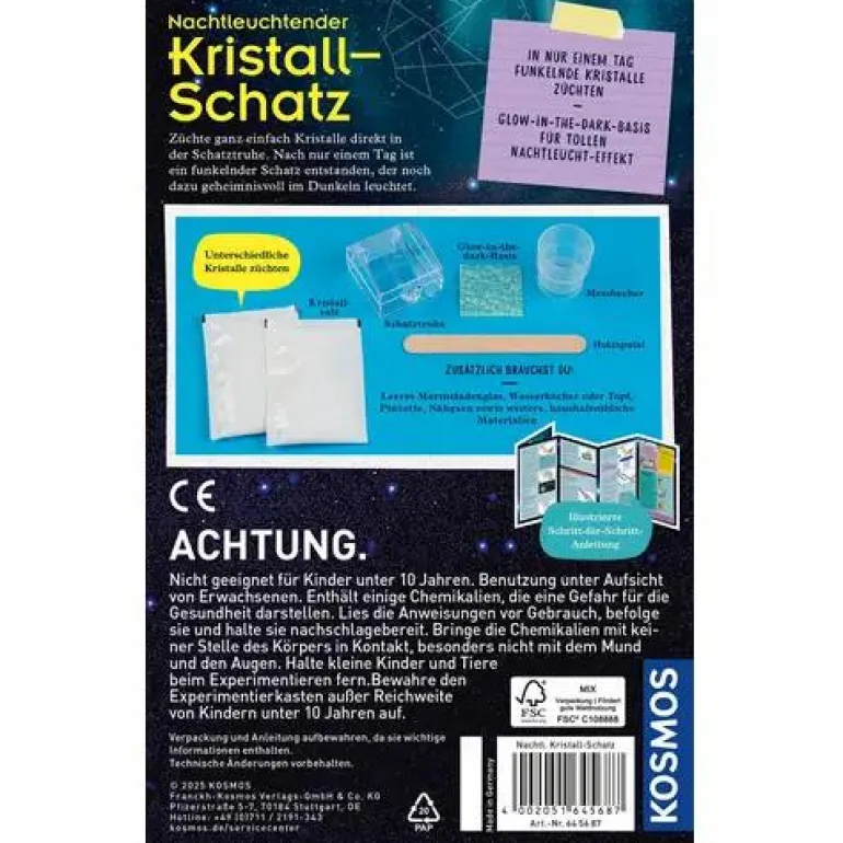 Nachtleuchtender Kristall-Schatz