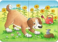 Niedliche Haustiere - Puzzle 2,4,6 Teile