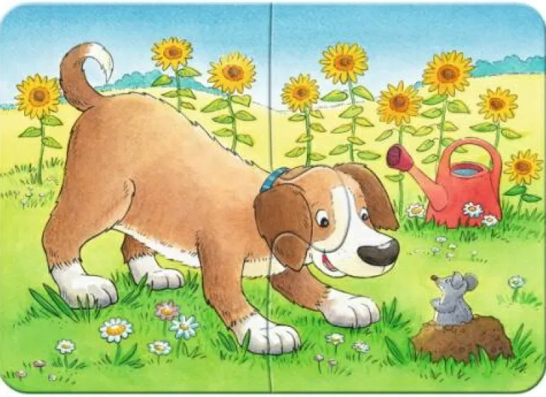 Niedliche Haustiere - Puzzle 2,4,6 Teile