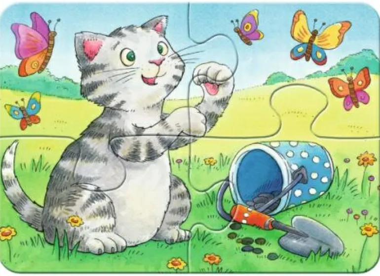 Niedliche Haustiere - Puzzle 2,4,6 Teile