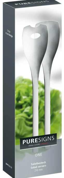 One Extra Salatbesteck 18/10 Edelstahl matt 21cm