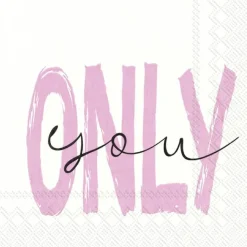 ONLY YOU white rose Lunch-Servietten L 869195