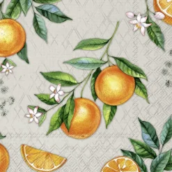 ORANGE grey Lunch-Servietten L 960045