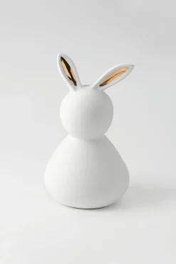 Ostern Porzellanhase ,,Groß Dame Goldene Ohren" 19