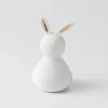 Ostern Porzellanhas,,e Klein Dame Goldene Ohren "D