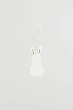 Ostern Porzellanhänger Hase L:8cm B:3,5cm