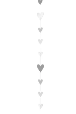 Papierkette „Silberherzen", L.140cm