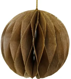 Papierkugel braun, faltbar mit Magnet 10cm