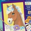 Pferd mit Blumen - Malen nach Zahlen