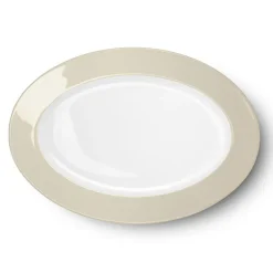 Platte 33 cm oval Sand Solid Color