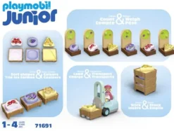 PLAYMOBIL® JUNIOR Bio-Marktstand & Gabelstapler 71