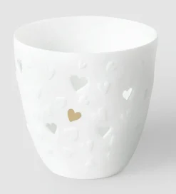 Poesielicht Goldene Herzen D.9,5cm H.9cm