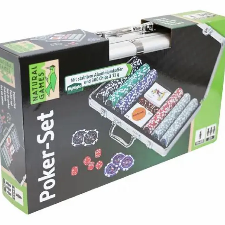 Poker-Set im Aluminiumkoffer, 300 Chips