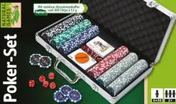 Poker-Set im Aluminiumkoffer, 300 Chips