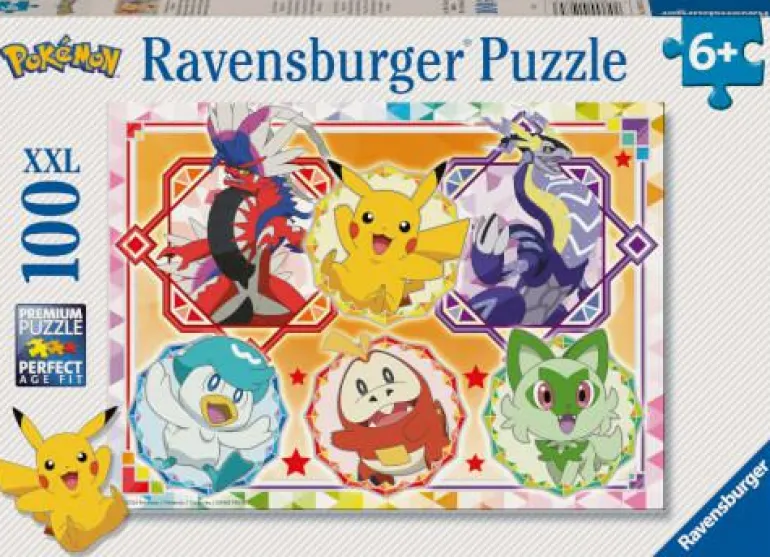 Pokémon Karmesin und Purpur - Puzzle 100 Teile XXL