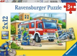 Polizei und Feuerwehr - Puzzle 2x12 Teile