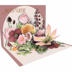 Pop-Up-Grußkarte Blumen - Blütenzauber