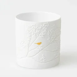Porzellanlicht „Goldvogel", Ø:.6,5cm, H.7cm