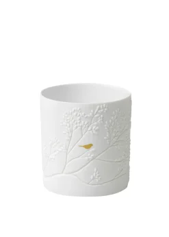 Porzellanlicht „Goldvogel", Ø:.6,5cm, H.7cm
