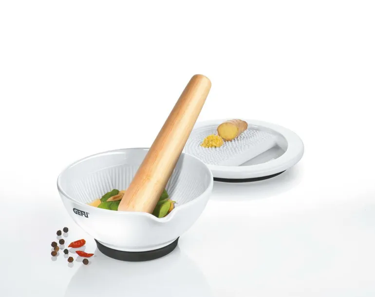 Porzellanmörser mit Ingwerreibe Suri