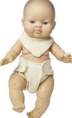 Puppen-Babyset mit Stoffwindel und Lätzchen aus 10