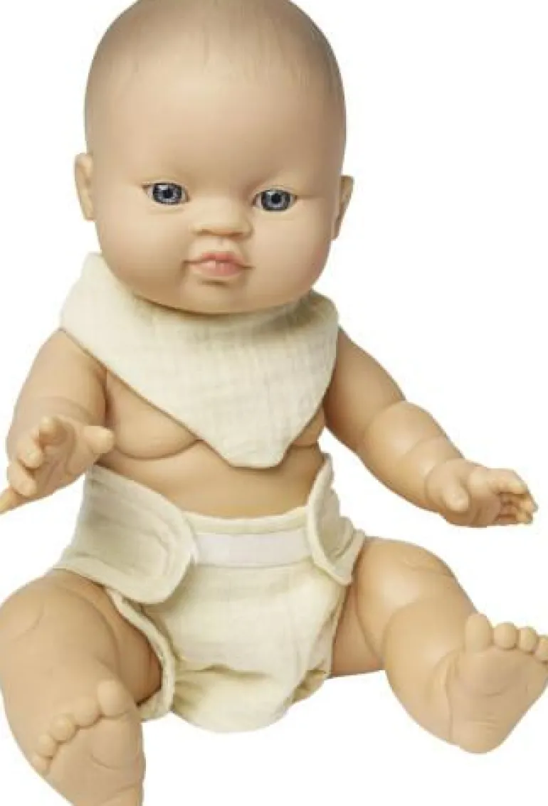 Puppen-Babyset mit Stoffwindel und Lätzchen aus 10