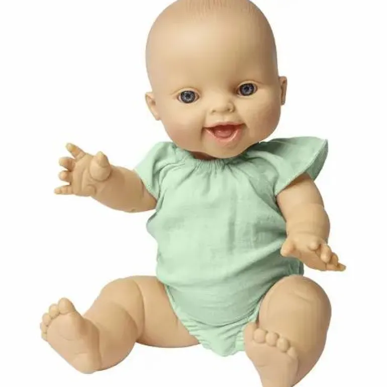 Puppen-Body Mit Rüschen Gr.35-45cm Aus 100 Bio-Bau