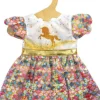 Puppen-Glitzerkleid ''Einhorn Goldy'', Gr. 35-45 c