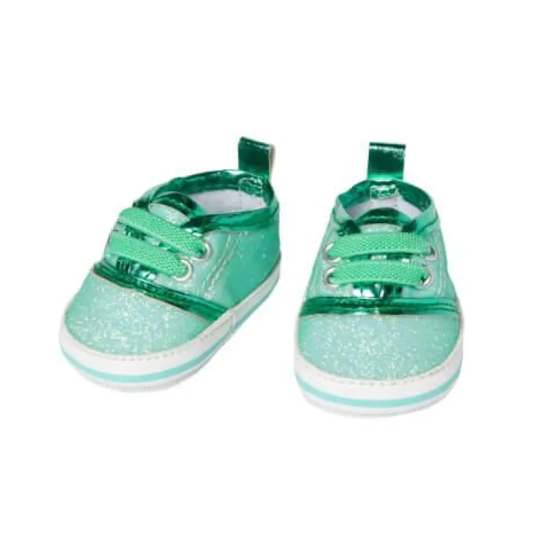 Puppen-Glitzer-Sneakers, mint, Gr. 38-45 cm
