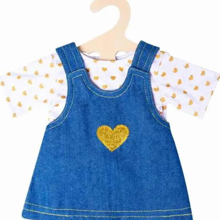 Puppen-Jeanskleid Goldstück mit T-Shirt, Gr. 35-45
