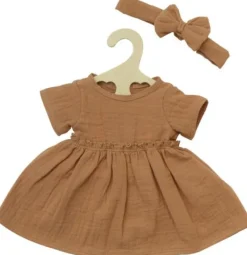 Puppenkleid aus 100 % Bio-Baumwolle mit Rüschen un