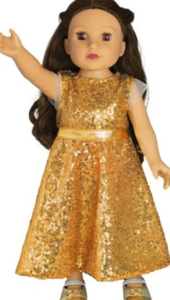 Puppen-Kleid ''Goldstar'', Gr. 35-45 cm