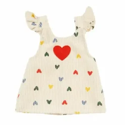 Puppen-Kordkleid ''Herz-Konfetti'' Mit T-Shirt Gr.