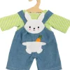Puppen-Latzhose mit Ringelshirt ''Bunny Lou'', Gr.