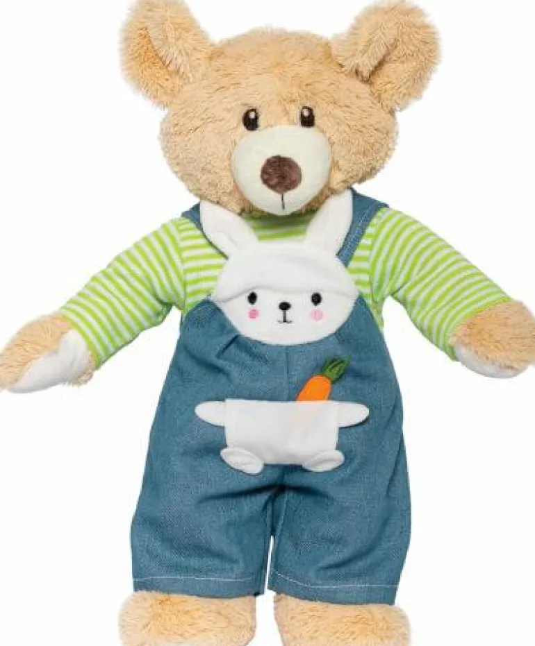 Puppen-Latzhose mit Ringelshirt ''Bunny Lou'', Gr.
